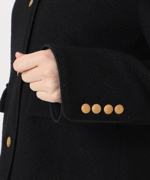 VERMEIL par iena(ヴェルメイユパーイエナ)の「ノーカラーツィードジャケット(ノーカラージャケット・レディース・ブラック・38/36)」の11枚目の写真