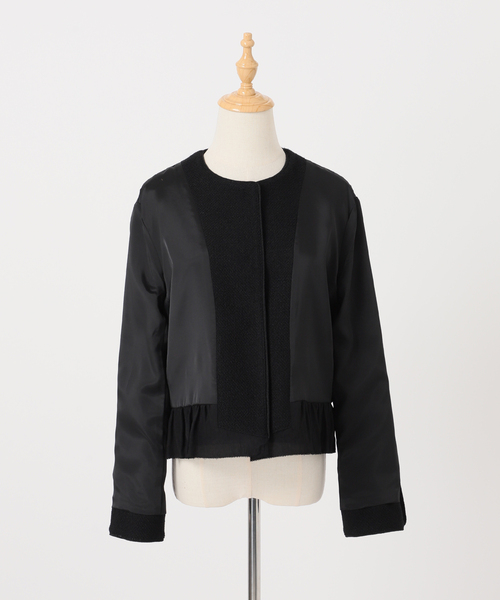 VERMEIL par iena(ヴェルメイユパーイエナ)の「ノーカラーツィードジャケット(ノーカラージャケット・レディース・ブラック・38/36)」の15枚目の写真