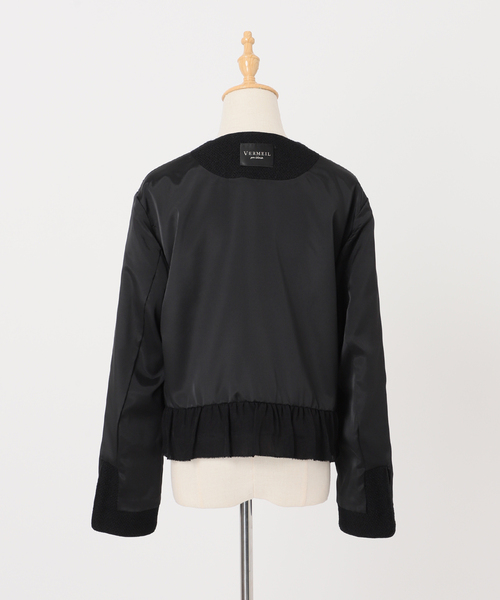 VERMEIL par iena(ヴェルメイユパーイエナ)の「ノーカラーツィードジャケット(ノーカラージャケット・レディース・ブラック・38/36)」の16枚目の写真