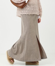 フレアロングスリットスカート