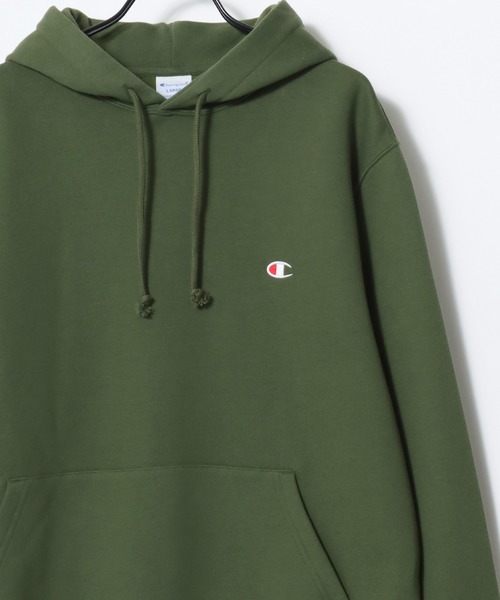 Champion（チャンピオン）の「Champion/チャンピオン コットンUSA 裏起毛 ロゴワッペン ワンポイント刺繍 スウェット パーカー フーディー/レディース メンズ（パーカー・メンズ・ダークグレー/ブラック/オートミール/グレー/ダークグリーン/ネイビー/オリーブ・XL/M/L）」の6枚目の写真