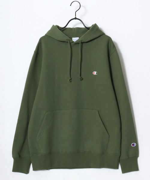 Champion（チャンピオン）の「Champion/チャンピオン コットンUSA 裏起毛 ロゴワッペン ワンポイント刺繍 スウェット パーカー フーディー/レディース メンズ（パーカー・メンズ・ダークグレー/ブラック/オートミール/グレー/ダークグリーン/ネイビー/オリーブ・XL/M/L）」の21枚目の写真