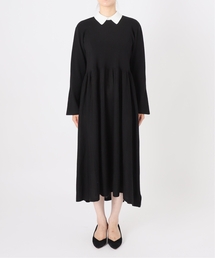 ヴェルメイユ パー イエナ ノーカラー 長袖シャツ ロングワンピース フリー ヴェルメイユ パー イエナ ノーカラー 長袖シャツ ロング