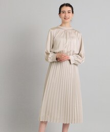 OPAQUE.CLIP | ≪セレモニー対応≫ サテンプリーツワンピース【洗濯機洗い可】(ワンピース)