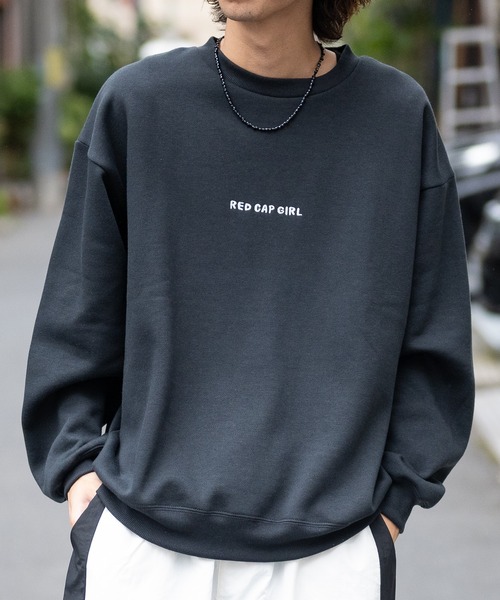 即購入可 ありさか 刺繍クルーネック Lサイズ 値下げ待ちのいいね不可 FREAK'S STORE｜別注 「さかだち」バックフェルト刺繍 クルー