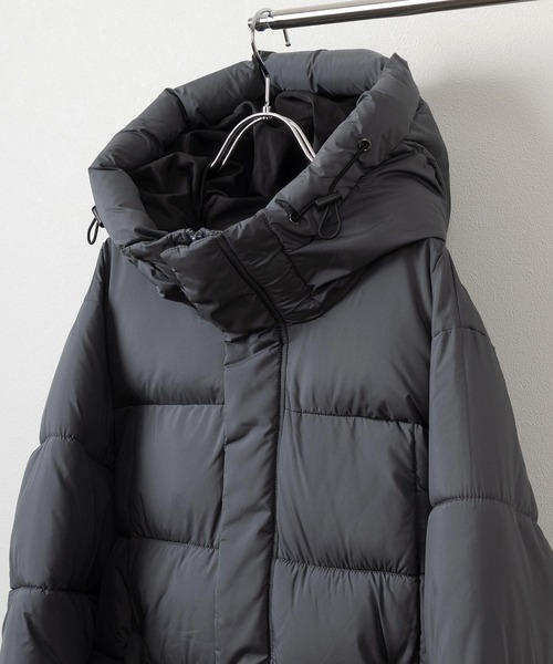make a ray!（メイク ア レイ！）の「【撥水】ビッグシルエット ファイバーダウン ボリュームネック フーディ― ジャケット/マウンテンパーカー（ダウンジャケット/コート・メンズ・ブラック/オリーブ/ライトグレー/ブラック系その他/チャコールグレー/ブラック×グレー・M/L/XL）」の18枚目の写真