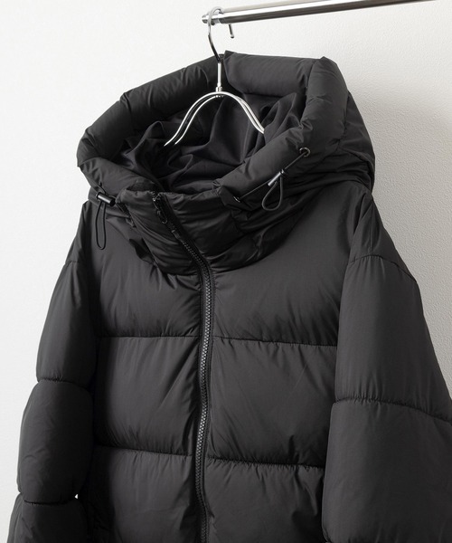 make a ray!（メイク ア レイ！）の「【撥水】ビッグシルエット ファイバーダウン ボリュームネック フーディ― ジャケット/マウンテンパーカー（ダウンジャケット/コート・メンズ・ブラック/オリーブ/ライトグレー/ブラック系その他/チャコールグレー/ブラック×グレー・M/L/XL）」の20枚目の写真