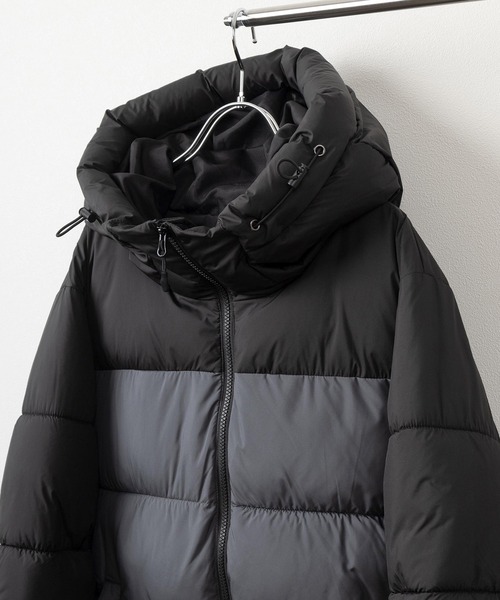 make a ray!（メイク ア レイ！）の「【撥水】ビッグシルエット ファイバーダウン ボリュームネック フーディ― ジャケット/マウンテンパーカー（ダウンジャケット/コート・メンズ・ブラック/オリーブ/ライトグレー/ブラック系その他/チャコールグレー/ブラック×グレー・M/L/XL）」の21枚目の写真