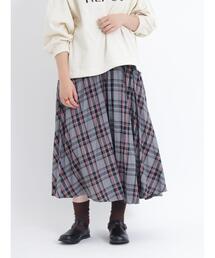 Samansa Mos2 | 【帯電防止】ひらひらチェックプリーツスカート(スカート)