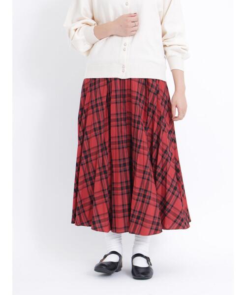 Samansa Mos2（サマンサ モスモス）の「【帯電防止】ひらひらチェックプリーツスカート（スカート・レディース・グリーン/グレー/ブルー/レッド・F）」の4枚目の写真