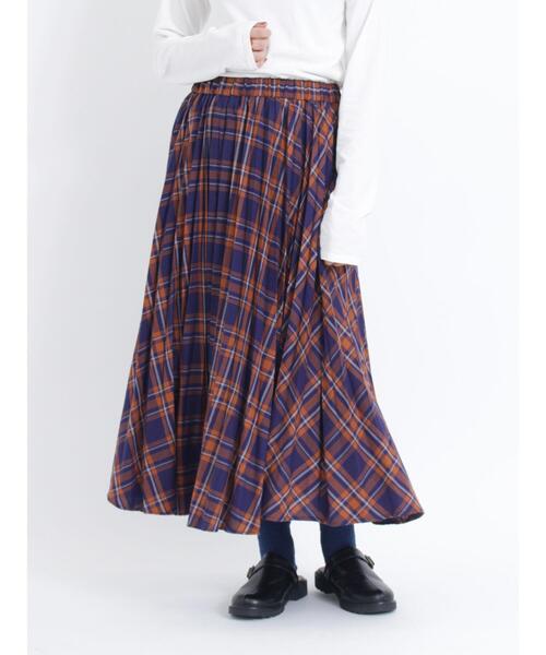 Samansa Mos2（サマンサ モスモス）の「【帯電防止】ひらひらチェックプリーツスカート（スカート・レディース・グリーン/グレー/ブルー/レッド・F）」の7枚目の写真