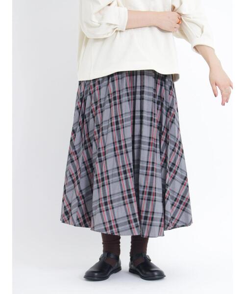 Samansa Mos2（サマンサ モスモス）の「【帯電防止】ひらひらチェックプリーツスカート（スカート・レディース・グリーン/グレー/ブルー/レッド・F）」の11枚目の写真