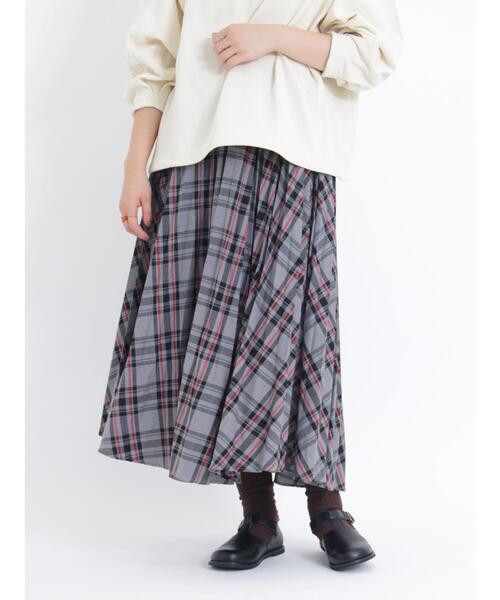 Samansa Mos2（サマンサ モスモス）の「【帯電防止】ひらひらチェックプリーツスカート（スカート・レディース・グリーン/グレー/ブルー/レッド・F）」の5枚目の写真