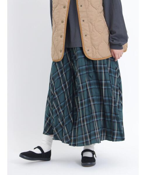 Samansa Mos2（サマンサ モスモス）の「【帯電防止】ひらひらチェックプリーツスカート（スカート・レディース・グリーン/グレー/ブルー/レッド・F）」の14枚目の写真