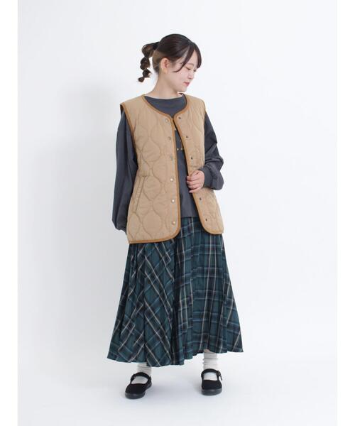 Samansa Mos2（サマンサ モスモス）の「【帯電防止】ひらひらチェックプリーツスカート（スカート・レディース・グリーン/グレー/ブルー/レッド・F）」の17枚目の写真