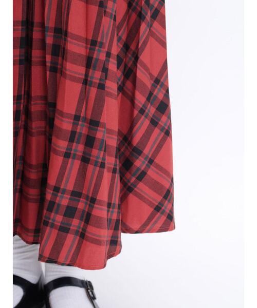 Samansa Mos2（サマンサ モスモス）の「【帯電防止】ひらひらチェックプリーツスカート（スカート・レディース・グリーン/グレー/ブルー/レッド・F）」の19枚目の写真