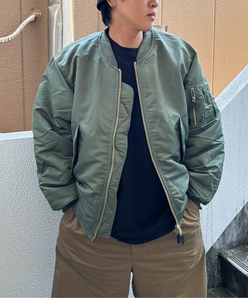 SUNNY  SPORTS（サニースポーツ）の「【 MIL-TEC by STURM / ミルテックバイスターム 】 MA-1 フライトジャケット エムエーワン SUY（MA-1・メンズ・オリーブドラブ・L/M）」の2枚目の写真