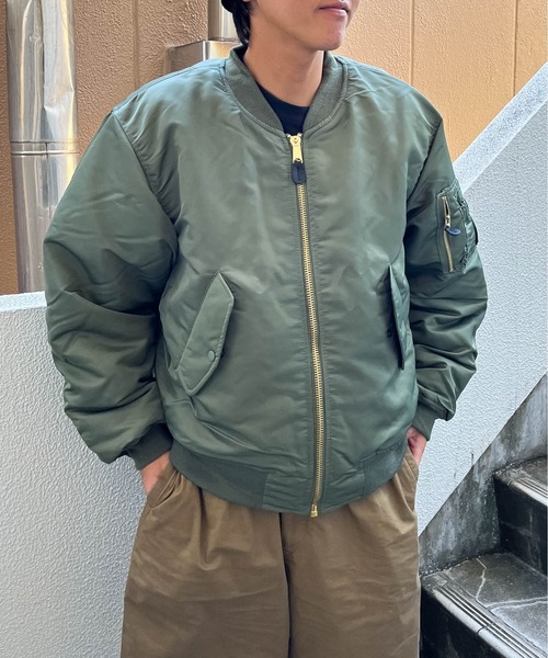 SUNNY  SPORTS（サニースポーツ）の「【 MIL-TEC by STURM / ミルテックバイスターム 】 MA-1 フライトジャケット エムエーワン SUY（MA-1・メンズ・オリーブドラブ・L/M）」の4枚目の写真