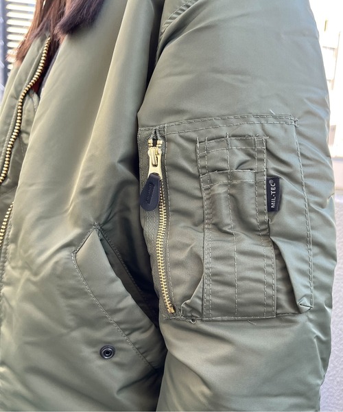 SUNNY  SPORTS（サニースポーツ）の「【 MIL-TEC by STURM / ミルテックバイスターム 】 MA-1 フライトジャケット エムエーワン SUY（MA-1・メンズ・オリーブドラブ・L/M）」の10枚目の写真
