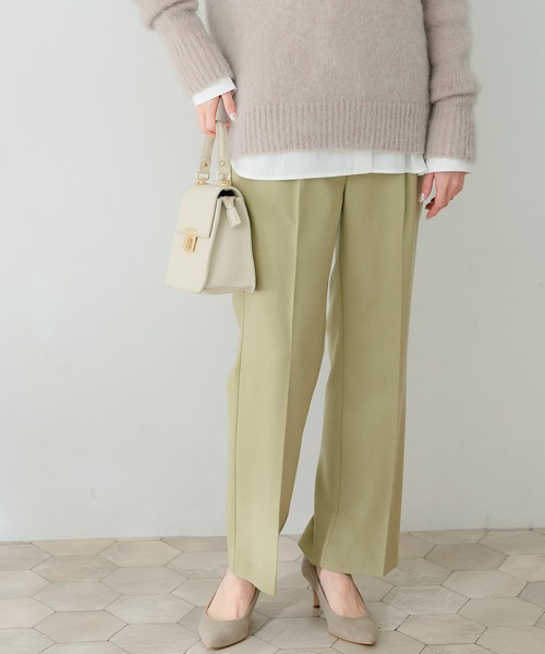 URBAN RESEARCH ROSSO WOMEN（アーバンリサーチ　ロッソ）の「ストレートセミフレアウールパンツ（その他パンツ・レディース・ピンク/イエロー系その他/オフホワイト・38/36）」の11枚目の写真