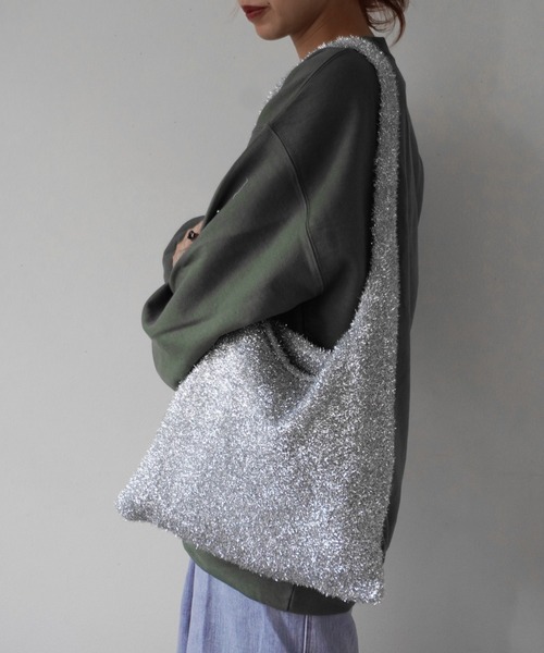 Port(ポート)の「【 Jelly moo / ジェリームー 】ラメ シャギー ニット トートバッグ #_(トートバッグ・レディース・ブラック/シルバー/マルチ・FREE)」の15枚目の写真