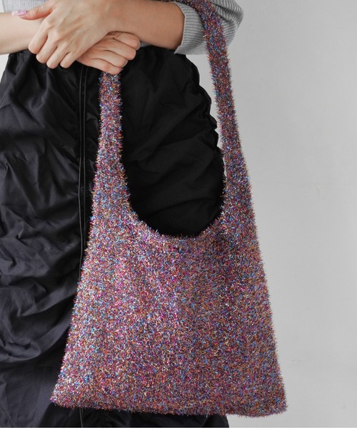 Port(ポート)の「【 Jelly moo / ジェリームー 】ラメ シャギー ニット トートバッグ #_(トートバッグ・レディース・ブラック/シルバー/マルチ・FREE)」の21枚目の写真
