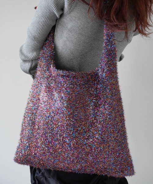 Port(ポート)の「【 Jelly moo / ジェリームー 】ラメ シャギー ニット トートバッグ #_(トートバッグ・レディース・ブラック/シルバー/マルチ・FREE)」の22枚目の写真