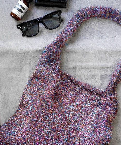 Port(ポート)の「【 Jelly moo / ジェリームー 】ラメ シャギー ニット トートバッグ #_(トートバッグ・レディース・ブラック/シルバー/マルチ・FREE)」の17枚目の写真