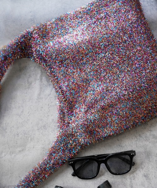 Port(ポート)の「【 Jelly moo / ジェリームー 】ラメ シャギー ニット トートバッグ #_(トートバッグ・レディース・ブラック/シルバー/マルチ・FREE)」の18枚目の写真