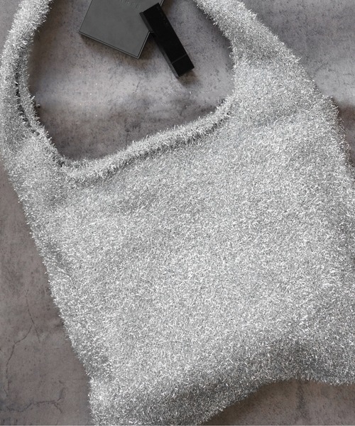 Port(ポート)の「【 Jelly moo / ジェリームー 】ラメ シャギー ニット トートバッグ #_(トートバッグ・レディース・ブラック/シルバー/マルチ・FREE)」の13枚目の写真