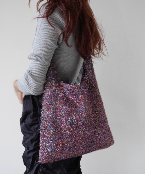 Port(ポート)の「【 Jelly moo / ジェリームー 】ラメ シャギー ニット トートバッグ #_(トートバッグ・レディース・ブラック/シルバー/マルチ・FREE)」の20枚目の写真