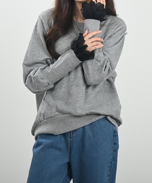 Felt-Maglietta（フェルトマリエッタ）の「レース付き付け袖（アームカバー・レディース・ブラック/ホワイト・FREE）」の9枚目の写真