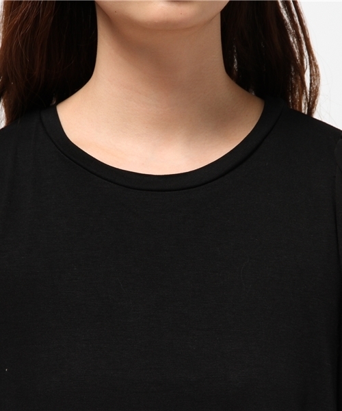 mystic（ミスティック）の「サイドシフォン半袖OP（ワンピース・レディース・グレー/ブラック/オフホワイト/カーキ・ﾌﾘ-）」の9枚目の写真