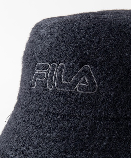 FILA(フィラ)の「【FILA/フィラ】フェザーヤーンバケットハット ブランドロゴ刺繍(ハット・レディース・ホワイト/ブラック/ブルー・FREE)」の5枚目の写真
