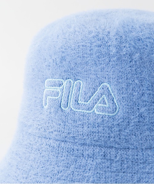 FILA(フィラ)の「【FILA/フィラ】フェザーヤーンバケットハット ブランドロゴ刺繍(ハット・レディース・ホワイト/ブラック/ブルー・FREE)」の6枚目の写真