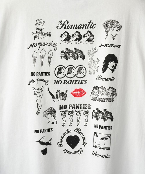 NO PANTIES ノーパンティーズ Tシャツ ノーパンティーズ×フリークス ストア、ソフトクリームや薔薇のイラスト