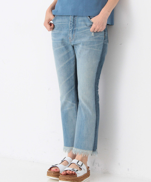 Another Edition（アナザーエディション）の「　デニムフレアリメイクパンツ/AEBC DNM FLR リメイク PT◆（デニムパンツ・レディース・ターコイズブルー・SMALL/MEDIUM）」の12枚目の写真