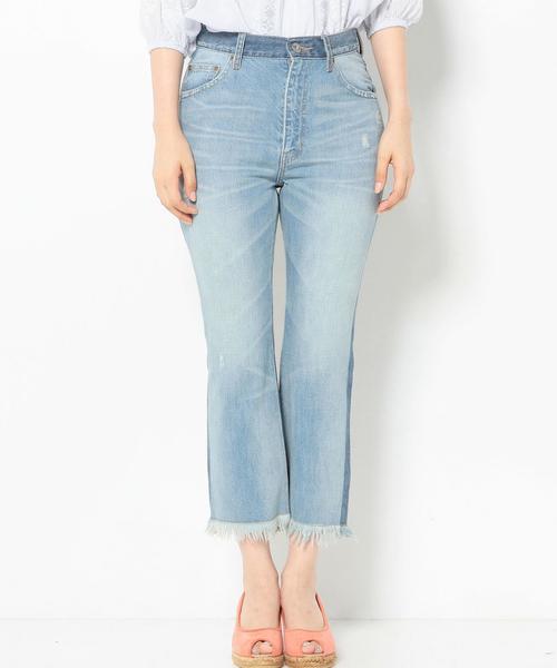 Another Edition（アナザーエディション）の「　デニムフレアリメイクパンツ/AEBC DNM FLR リメイク PT◆（デニムパンツ・レディース・ターコイズブルー・SMALL/MEDIUM）」の10枚目の写真