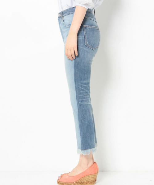 Another Edition（アナザーエディション）の「　デニムフレアリメイクパンツ/AEBC DNM FLR リメイク PT◆（デニムパンツ・レディース・ターコイズブルー・SMALL/MEDIUM）」の3枚目の写真