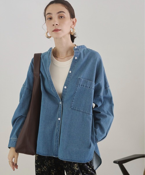 デニムシャツ オーバーサイズ Edit Sheen オーバーサイズデニムシャツ | 人気レディース