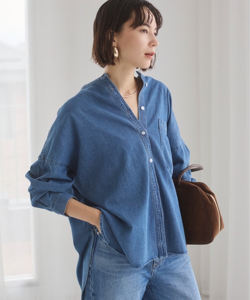 【efu】オーバーサイズデニムシャツ オーバーサイズデニムシャツ – Room&Out