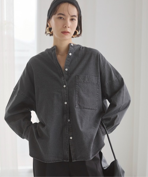   オーバーサイズド デニム シャツ ZARA 今期 クロップドオーバーサイズデニムシャツ - メルカリ
