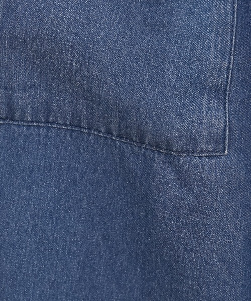 ANGIE（アンジー）の「オーバーサイズ バンドカラー デニムシャツ（シャツ/ブラウス・レディース・ネイビー/ブルー/ブルー系その他/グレー・FREE）」の11枚目の写真