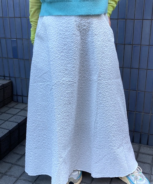 Loco Ocean（ロコオーシャン）の「フレアロング ジャガード スカート（スカート・レディース・ブラック/ホワイト・FREE）」の3枚目の写真