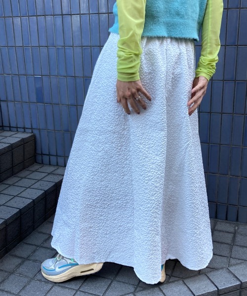 Loco Ocean（ロコオーシャン）の「フレアロング ジャガード スカート（スカート・レディース・ブラック/ホワイト・FREE）」の7枚目の写真