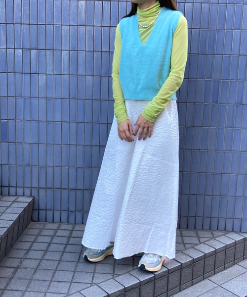 Loco Ocean（ロコオーシャン）の「フレアロング ジャガード スカート（スカート・レディース・ブラック/ホワイト・FREE）」の12枚目の写真