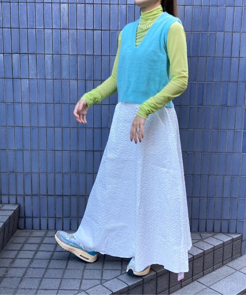 Loco Ocean（ロコオーシャン）の「フレアロング ジャガード スカート（スカート・レディース・ブラック/ホワイト・FREE）」の13枚目の写真