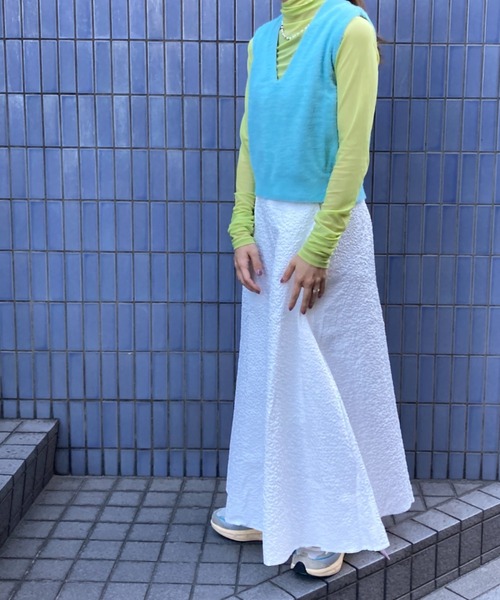 Loco Ocean（ロコオーシャン）の「フレアロング ジャガード スカート（スカート・レディース・ブラック/ホワイト・FREE）」の14枚目の写真