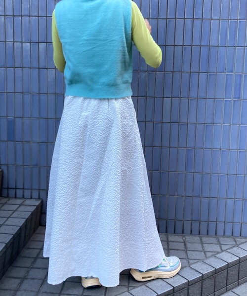 Loco Ocean（ロコオーシャン）の「フレアロング ジャガード スカート（スカート・レディース・ブラック/ホワイト・FREE）」の15枚目の写真