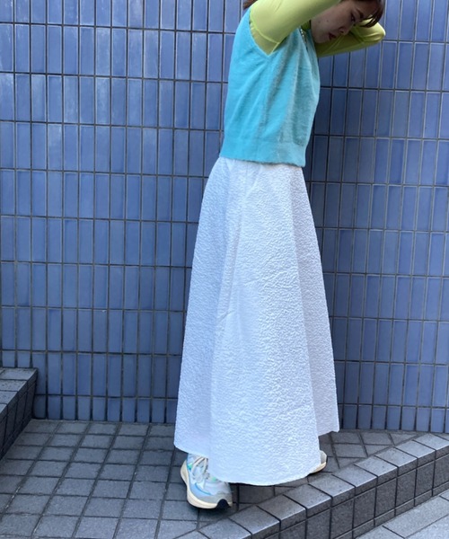 Loco Ocean（ロコオーシャン）の「フレアロング ジャガード スカート（スカート・レディース・ブラック/ホワイト・FREE）」の16枚目の写真